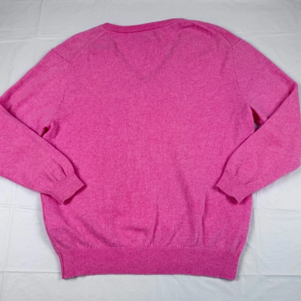 J.Crew Cashmere‎ V-Neck Sweater Pink XS Long Sleeve Knit Pullover Top READ COND